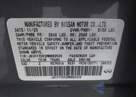 2021 Infiniti Q50 Red Sport 400 Awd from USA, damaged, VIN JN1FV7DR2MM880505